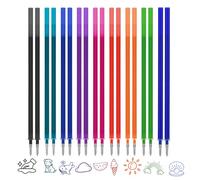 Lot de 18 recharges de rechange effaçables, compatibles avec Legami, 0,7 mm, hauteur 13 cm, faciles à effacer, recharges pour stylos effaçables (mélange de couleur-18)