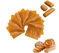 Lot de 18 rouleaux de papier cadeau en forme de pain, papier kraft résistant à l'huile et aux déchirures, motifs rustiques amusants de pain et de toast, pour mariages, anniversaires, anniversaires de