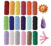 Lot de 18 Rouleaux Fil Macramé, 3 mm x 30 m Set di Filo Macramé in Cotone, Corde Macrame Coton pour accrochage Mural, Bricolage, Artisanat, Tricot, accroche-Plantes, projets de décoration