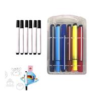 Lot de 18 stylos robots de dessin intelligents pour enfants, 6 stylos robots de dessin intelligents universels et lisses + 12 stylos de coloriage de 12 couleurs, pour tous les modèles, stylos robots