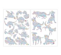 Lot de 18 Suncatcher Sticker, Autocollants Anti-collision Fenêtres Papillons Réutilisable Arc-en-Ciel Fenêtre Autocollant Rainbow Prism Autocollant en Verre pour Portes et fenêtres