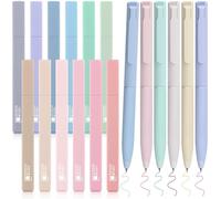Lot De 18 Surligneur Pastel, 12 Sans Saignement Feutre Aesthetic Surligneurs Et 6 Stylos Fineliner Multicolores, Feutre Pastel Fourniture Bureau Pour Carnet Secret Fille, Bible[Z435]