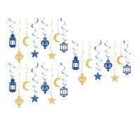 Lot de 18 tourbillons en papier à suspendre pour fenêtre de vacances et fêtes