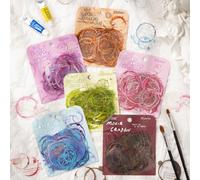 Lot de 180 autocollants en forme de cercle pour scrapbooking - Transparents et imperméables - Pour journal intime, bouteilles d'eau, téléphone, ordinateur portable - Pour adolescents, filles, enfants