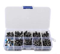 Lot de 180 boutons poussoirs tactiles momentanés de 4 à 14 mm pour réparation électronique et projets de bricolage