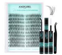 Lot de 180 extensions de cils naturels Wispy - Avec boucles en C individuelles gauche et droite - Pour les yeux, les collages, les joints et les applicateurs (Dawn,C Curl, 14 paires)