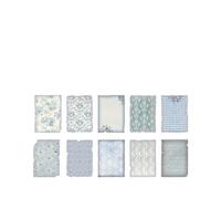 Lot de 180 feuilles de papier à lettres vintage avec base en papier décoratif fait à la main pour scrapbooking (A)
