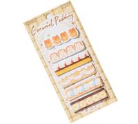 Lot de 180 feuilles d'étiquettes autocollantes sur le thème du dessert - Feuilles de notes adhésives pour cahier, planificateur, dossier, notes adhésives pour fournitures de bureau