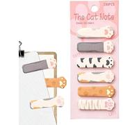 Lot de 180 notes autocollantes en forme de chat - Petits marque-pages et index - Couleur pastel - Pour index de livre, apprentissage, maison et bureau