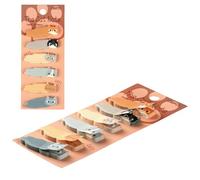 Lot de 180 notes autocollantes mignonnes - Motif chat mignon - Marqueur de page - Bandes adhésives pastel - Pour livres et index (5 x 1,5 cm) (B)