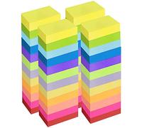 Lot de 1800 feuilles de notes autocollantes de couleur pour l'école, le bureau, les étudiants, 76 x 25 mm, 12 couleurs