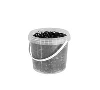 Lot de 1800 pièces élastiques à crinière en silicone Horze Premium Noir TU