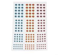 Lot de 183 autocollants holographiques 4D en forme d'yeux de poisson artificiels pour leurres souples, appâts nageurs, eau salée et eau douce (D)
