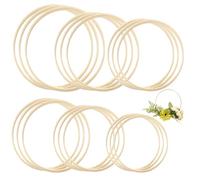 Lot de 18Anneaux en Bambou pour Attrape-rêves (17-22cm),Cerceaux Décoratifs