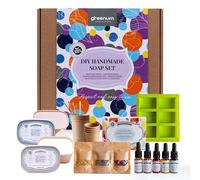 Lot de 19 bases de savon pour la fabrication de savon - Kit de fabrication de savon brut avec base transparente et beurre de karité de 500 g chacune, 3 couleurs, 2 parfums, 3 fleurs, moule à savon