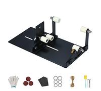 Lot de 19 bouteilles en verre - Version mise à niveau - Carré et rond - Pour vin et bière - Sculpture - Pour machine de découpe de verre DIY - Support en métal