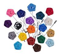Lot de 19 broches de costume faites à la main pour mariage, ruban rose