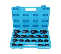 Lot de 19 clés à bout ouvert pour pieds de biche avec douilles de 3/8" et 1/2" 8 mm-32 mm, clés à extrémité ouverte pour espaces restreints, compatibles avec cliquets et extensions, construction en