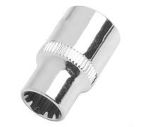 Lot de 19 douilles à 12 points pour clé à cliquet - 6 mm à 24 mm - Embout en acier au chrome vanadium avec verrou d'extension fendu, 19 pièces (9 mm)