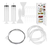 Lot de 19 outils de nettoyage pour trou de vidange de réfrigérateur - Drague et kit de nettoyage pour réfrigérateur - Brosse de nettoyage pour tuyau de vidange de réfrigérateur - Grattoir