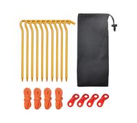 Lot de 19 piquets de type lourd pour installation de tente de camping, accessoires de stabilité, accessoires pour fixation sécurisée, stabilité des pique-niques