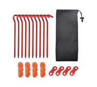 Lot de 19 piquets de type lourd pour installation de tente de camping, accessoires de stabilité, accessoires pour fixation sécurisée, stabilité des pique-niques