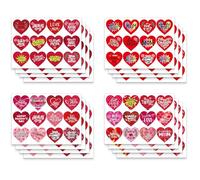 Lot de 192 autocollants pour la fête des mères, 3,7 cm, en forme de cœur, étiquettes cadeaux pour la fête des mères, étiquettes autocollantes pour sceller des enveloppes, fête des mères, articles de