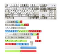 Lot de 194 capuchons de touches en PBT pour clavier mécanique Cherry MX Switch GK61 64 84 96 Disposition par sublimation