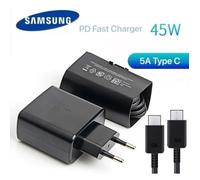 Lot de 1x Chargeur Rapide USB-C 45W Original Samsung Galaxy S20 S21 S22 S23 S24 S25 Plus Ultra, Note 20 10+