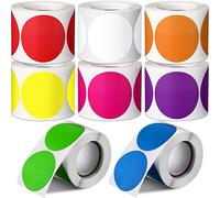 Lot de 2 000 autocollants ronds de 5,1 cm pour classement de fichiers, inventaire, 8 couleurs