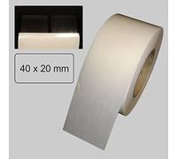 Lot de 2 000 étiquettes de fermeture sur rouleau Transparent 40 x 20 mm rechteckig, 40 x 20 mm Transparent