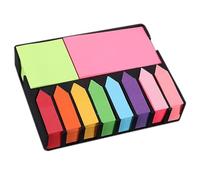 Lot de 2 000 notes autocollantes Post-it - Marque-pages rectangulaires et drapeaux d'index - Couleur fluorescente - Avec boîte en polyuréthane
