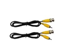Lot de 2 1 m 3 pieds BNC vers RCA câble connecteur pour système de caméra de surveillance CCTV à partir de magnétoscope numérique vers TV