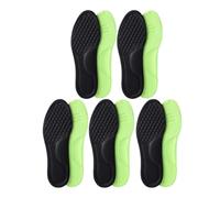 Lot de 2/10 semelles orthopédiques unisexes en mousse à mémoire de forme - Respirantes - Désodorisantes - Chaussures de sport - Anti-transpiration - Noir - Taille 35-36