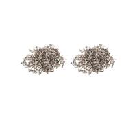 Lot de 2 100 attaches parisiennes à tête ronde en métal pour loisirs créatifs et scrapbooking Argenté 4,5 x 8 mm 4,5 x 8 mm