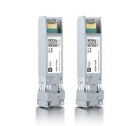 Lot de 2,10G Multimode SFP+ LC Module, 10GBase-SR Fiber Transceiver pour Cisco SFP-10G-SR, Meraki MA-SFP-10GB-SR, Ubiquiti UniFi UF-MM-10G, Mikrotik, Netgear and More (MMF,850nm,300m,DDM)