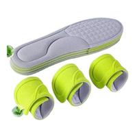 Lot de 2/12 semelles orthopédiques en mousse à mémoire de forme Nano unisexes douces absorbant la transpiration pour homme et femme (gris, 2 pièces, 37-38)
