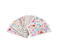 Lot de 2 150 pierres à paillettes autocollantes - Strass multicolores - Visage - 3 à 14 mm - Strass colorés pour le bricolage - Idéal pour l'artisanat des enfants, les cadres photo et les cartes de