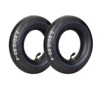 Lot de 2 2.80/2.50-4 chambre à air 280/250-4 2.80-4 2.50-4 chambre à air avec tige de valve coudée TR87 pour chariots à main, chariots utilitaires, tondeuses à gazon, brouettes, chariots, scooters