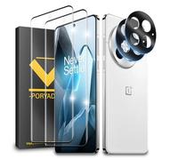 Lot de 2 + 2 protections d'écran pour OnePlus 13 5G, protection d'objectif d'appareil photo, ultra transparent, compatible avec les empreintes digitales, anti-rayures, compatible avec les coques