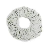 Lot de 2 200 élastiques en caoutchouc blanc de 2,5 cm, petite taille, 0,5 kg, pour fournitures de bureau, maison, banque, billets, argent, dollars