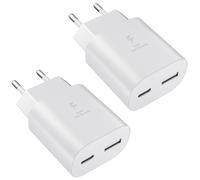 Lot de 2 25W USB C Chargeur Rapide 2Port Chargeur Multi pour Samsung Galaxy