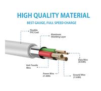 (Lot de 2, 3,0m Câbles USB Type C vers USB 2.0 Super Long de Données et Charge pour Samsung Galaxy S8, S8 Plus, Nexus 6P, LG G6, new MacBook, Google Pixel XL, OnePlus et plus (Noir)