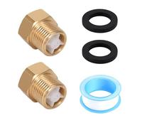 Lot de 2 3/4" Clapet Anti-Retour en Laiton DN20 Universel Clapet de Retenue Avec Filetage Intérieur et Filetage Extérieur Clapets Anti Retour pour Chauffe-eau Conduite D'eau Machine à Laver