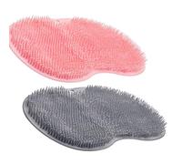 Lot de 2/3/4 coussinets de douche pour pieds de douche, lave-dos, tapis de douche exfoliant, fixation murale, ventouse antidérapante, lave-pieds pour tasse de douche, nettoyeur de pieds, unisexe