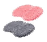 Lot de 2/3/4 coussinets de douche pour pieds, tapis de bain antidérapant avec poils givrés, masseur de pieds de douche doux avec ventouse puissante pour soulager les douleurs aux pieds