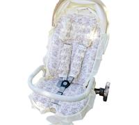 Lot de 2/3/4 pièces en coton avec bordure en dentelle et oreiller, coussin de siège respirant toutes saisons pour la plupart des landaus