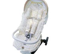 Lot de 2/3/4 pièces en coton avec bordure en dentelle et oreiller, coussin de siège respirant toutes saisons pour la plupart des landaus