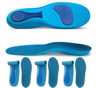 Lot de 2/3/5 paires de semelles cinétiques pour fasciite plantaire et alignement de la fasciite plantaire pour homme et femme (bleu x 3,9,5 à 10,5)