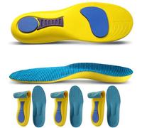 Lot de 2/3/5 paires de semelles cinétiques pour fasciite plantaire et alignement de la fasciite plantaire pour homme et femme (jaune, 3,11-12)